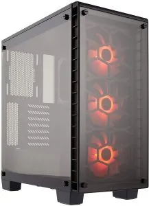 4. CORSAIR Crystal Mid-tower Cable Management Case