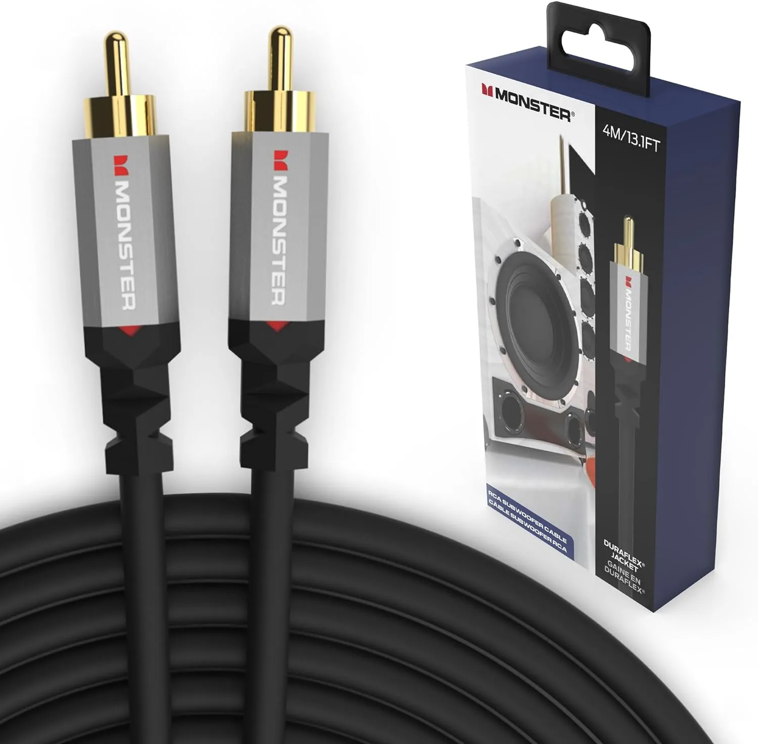 5) Monster Essentials Subwoofer Cable