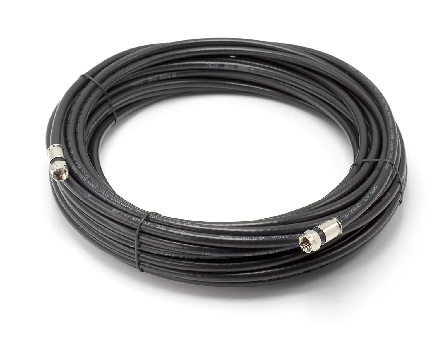 THECIMPLECO – 150′ Black RG6 Coaxial Cable