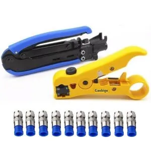 1. Coax Cable Crimper Kit Adjustable RG6 and RG59