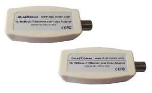 2) Dualcomm Ethernet Over Coax (EoC) Adapt