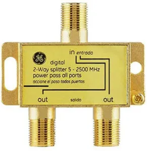 2. GE Digital 2-way Coaxial Cable Splitter