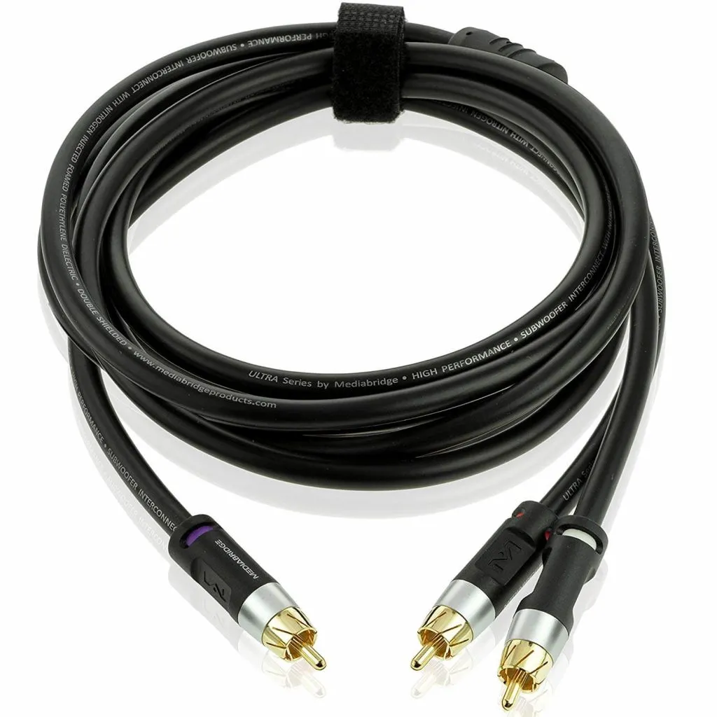 3) Mediabridge CYA-1M2M-8B ULTRA Series RCA Y-Adapter Cable