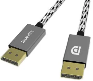 7. SNANSHI Nylon Braided DisplayPort Cable